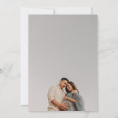 Waterverf Blue Cloud Baby shower Fotouitnodiging Kaart (Achterkant)