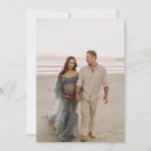 Waterverf Blue Cloud Baby shower Fotouitnodiging Kaart (Achterkant)