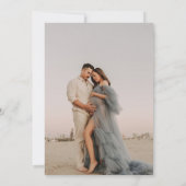 Waterverf Blue Cloud Baby shower Invitation Kaart (Achterkant)