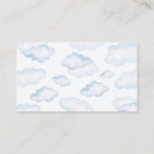 Waterverf Blue Cloud Baby shower Luier Raffle Informatiekaartje (Achterkant)