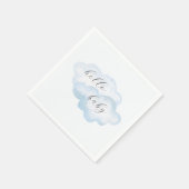 Waterverf Blue Cloud Baby shower Servet (Hoek)