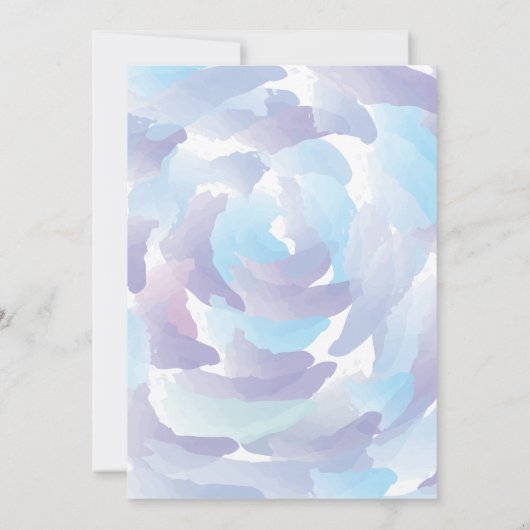 Waterverf Blue Clouds Sky Bruiloft Kaart (Achterkant)