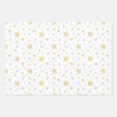 Waterverf Blue Clouds Sterren en Ballonnen Inpakpapier Vel (Voorkant 3)