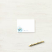 Waterverf Blue Crab Ocean gepersonaliseerd Post-it® Notes (Op bureau)