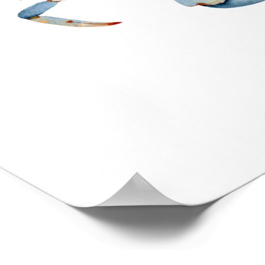 Waterverf Blue Crab Poster (Hoek)