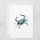 Waterverf Blue Crab Seafood 21st Birthday Kaart (Achterkant)
