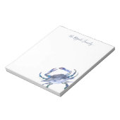 Waterverf Blue Crab - Speciaal ontwerp Notitieblok (Linkerzijde)