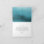 Waterverf Blue Crystals Foto Afstuderen Bedankkaart (Binnen)