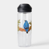 Waterverf Blue Cuckooshrike Artistic Bird Waterfles (Achterkant)