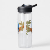 Waterverf Blue Cuckooshrike Artistic Bird Waterfles (Links)
