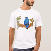 Waterverf Blue Cuckooshrike Bird T-shirt (Voorkant)