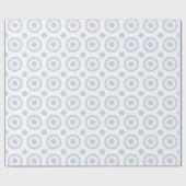 Waterverf Blue Designer Snowflake Cadeaupapier (Vlak)