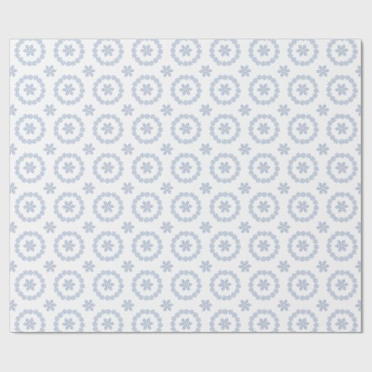 Waterverf Blue Designer Snowflake Cadeaupapier (Vlak)