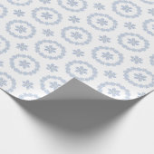 Waterverf Blue Designer Snowflake Cadeaupapier (Hoek)