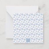 Waterverf Blue Designer Snowflake Gift Enclosure Notitiekaartje (Achterkant)