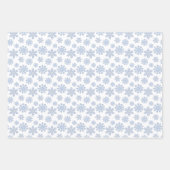 Waterverf Blue Designer Snowflake Inpakpapier Vel (Voorkant)