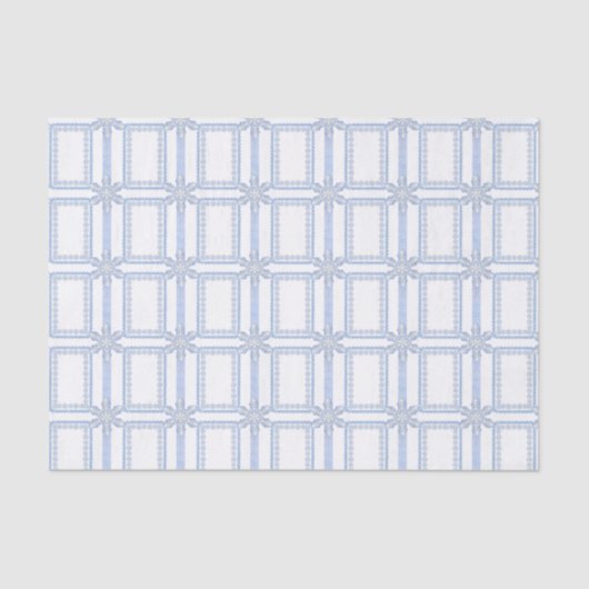 Waterverf Blue Designer Snowflake Tissuepapier (Voorkant)