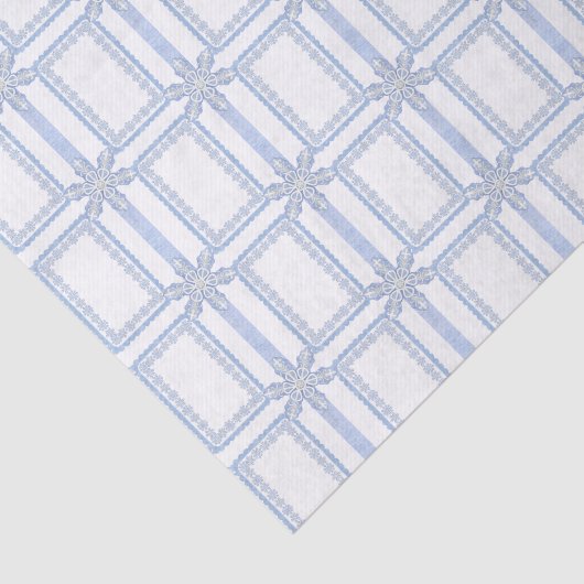 Waterverf Blue Designer Snowflake Tissuepapier (Detail)