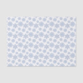 Waterverf Blue Designer Snowflake Tissuepapier (Voorkant)