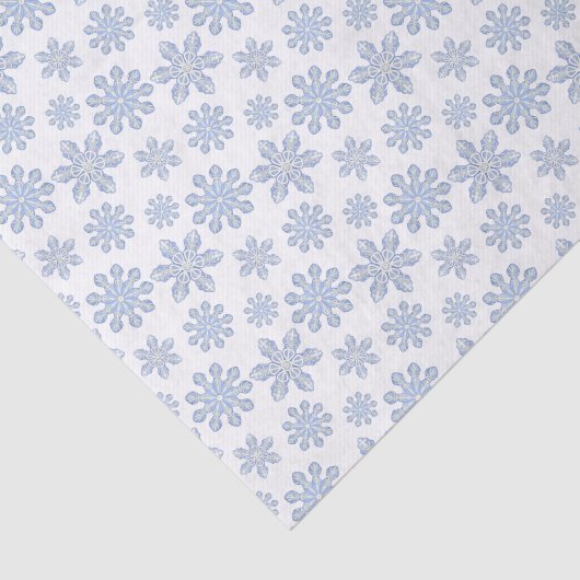 Waterverf Blue Designer Snowflake Tissuepapier (Detail)