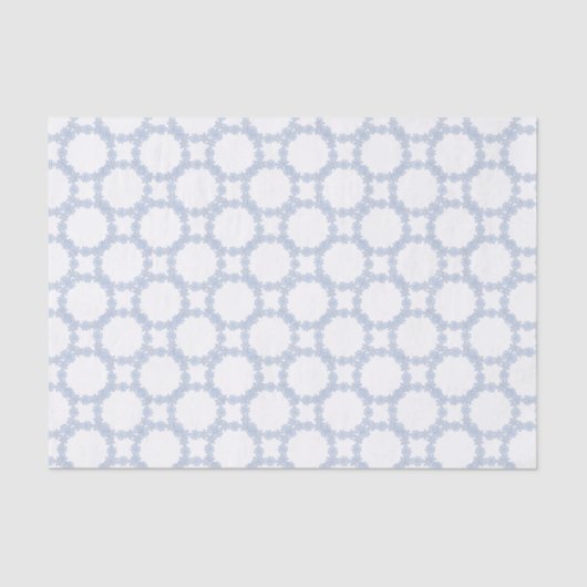 Waterverf Blue Designer Snowflake Tissuepapier (Voorkant)