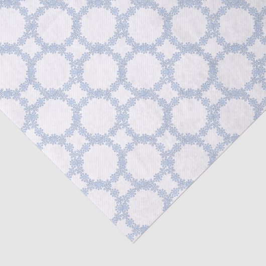 Waterverf Blue Designer Snowflake Tissuepapier (Detail)