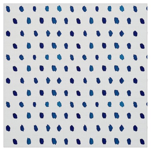 Waterverf Blue Dot Pattern Fabric Stof (Swatch)