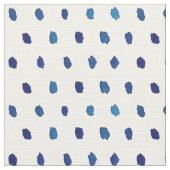 Waterverf Blue Dot Pattern Fabric Stof (Close Up)