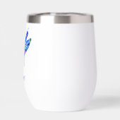 Waterverf Blue Dragonfly Hand-geïllustreerd Custom (Achterkant)