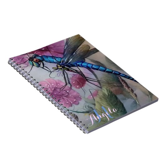 Waterverf Blue Dragonfly, Notitieboek (Rechterzijde)