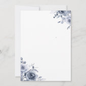 Waterverf Blue Dress Blue Rozen Sweet 16 Kaart (Achterkant)