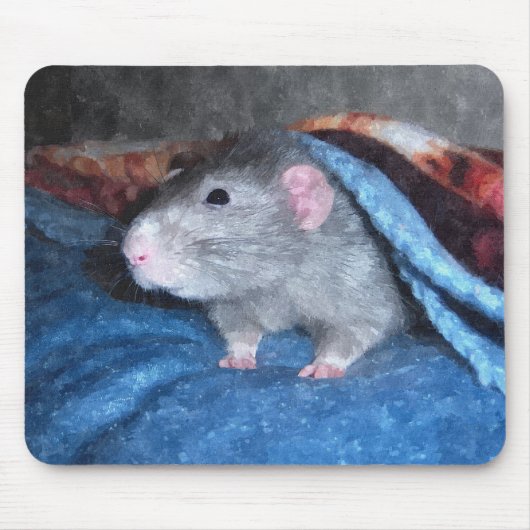 Waterverf Blue Dumbo Rat Muismat (Voorkant)