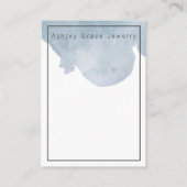 Waterverf Blue Earring Display Kaart Visitekaartje (Voorkant)