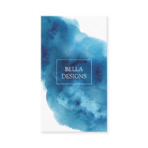 Waterverf Blue Elegant Clean Visitekaartje