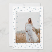 Waterverf Blue Elephant Boy Baby shower Foto Kaart (Achterkant)