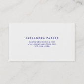 Waterverf Blue en Faux Roos Gold Geode Visitekaartje (Achterkant)