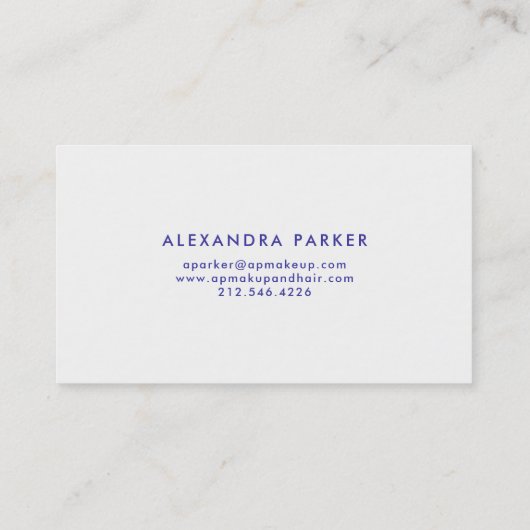 Waterverf Blue en Faux Roos Gold Geode Visitekaartje (Achterkant)