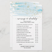 Waterverf Blue en Gold Baby Word Scramble Game (Voorkant / Achterkant)