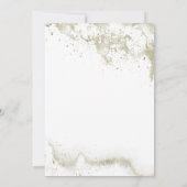 Waterverf Blue en Gold Minimalistic Wedding Kaart (Achterkant)