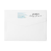 Waterverf Blue en Gold Sparkle Baby shower (Achterkant)