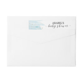 Waterverf Blue en Gold Sparkle Baby shower