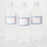 Waterverf Blue en roze gember jar Wedding Shower