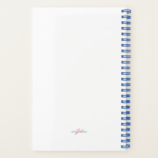 Waterverf Blue en White Chinoiserie Ginger Jar Notitieboek (Achterkant)