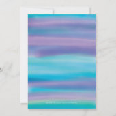 Waterverf Blue Evening Sky Wedding Uitnodiging (Achterkant)