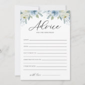 Waterverf Blue Floral Advies voor de Passen getrou Kaart (Voorkant)