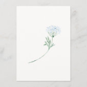 Waterverf Blue Floral Baby shower Bingo Game Informatiekaartje (Achterkant)