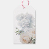 Waterverf Blue FLoral Baby shower Dank u Cadeaulabel (Achterkant)