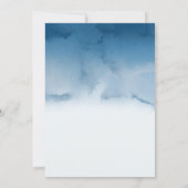 waterverf blue floral bruiloft kaart (Achterkant)