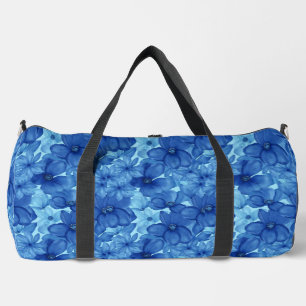 Waterverf Blue Floral Chic Duffle Bag Plunjezak