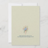 Waterverf Blue Floral Cross Easter Open House Kaart (Achterkant)